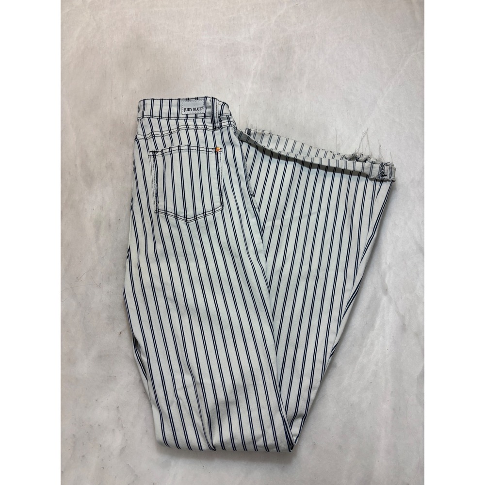 Judy Blue Super Flare Stripe Jeans Women's Size 7/28 Flare Leg Denim
